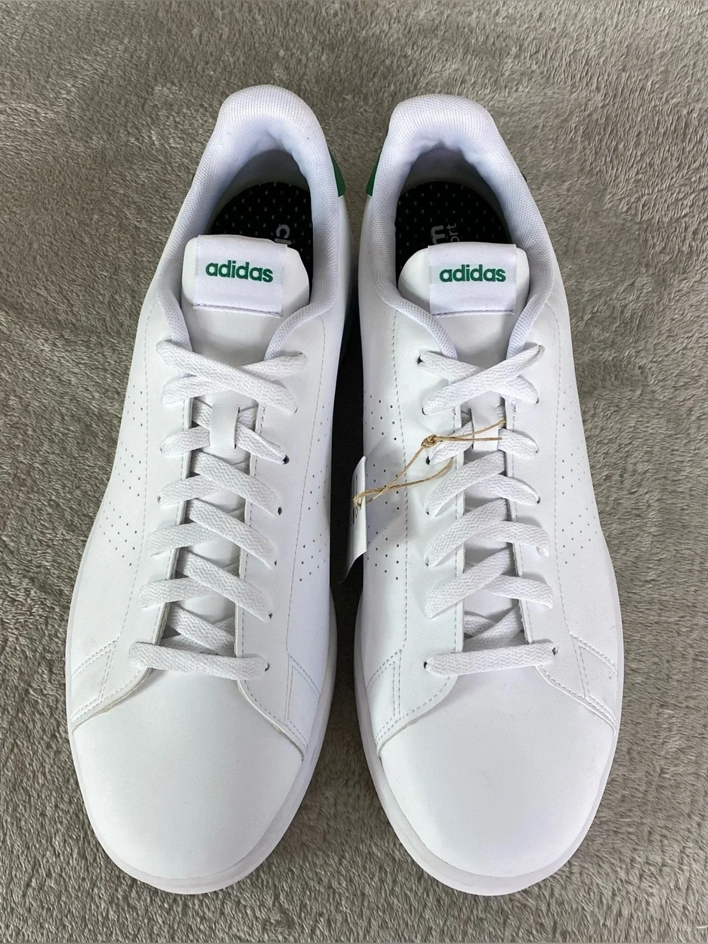 adidas Advantage GZ5300 Mens Size 13 Cloud White Tennis‎ Pickleball Shoes NEW